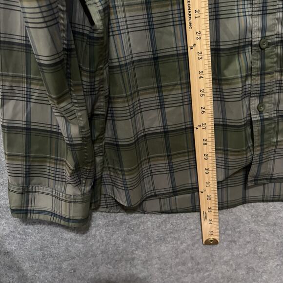 Swiss Tech Plaid Shirt Mens 3XL Green Plaid Pockets Lightweight Stretch - Picture 6 of 7